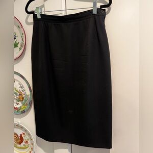 Vintage Valentino Black Pencil Skirt